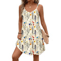 Real shot, in-stock, european and american style, cross-border e-commerce,  printed camisole dress