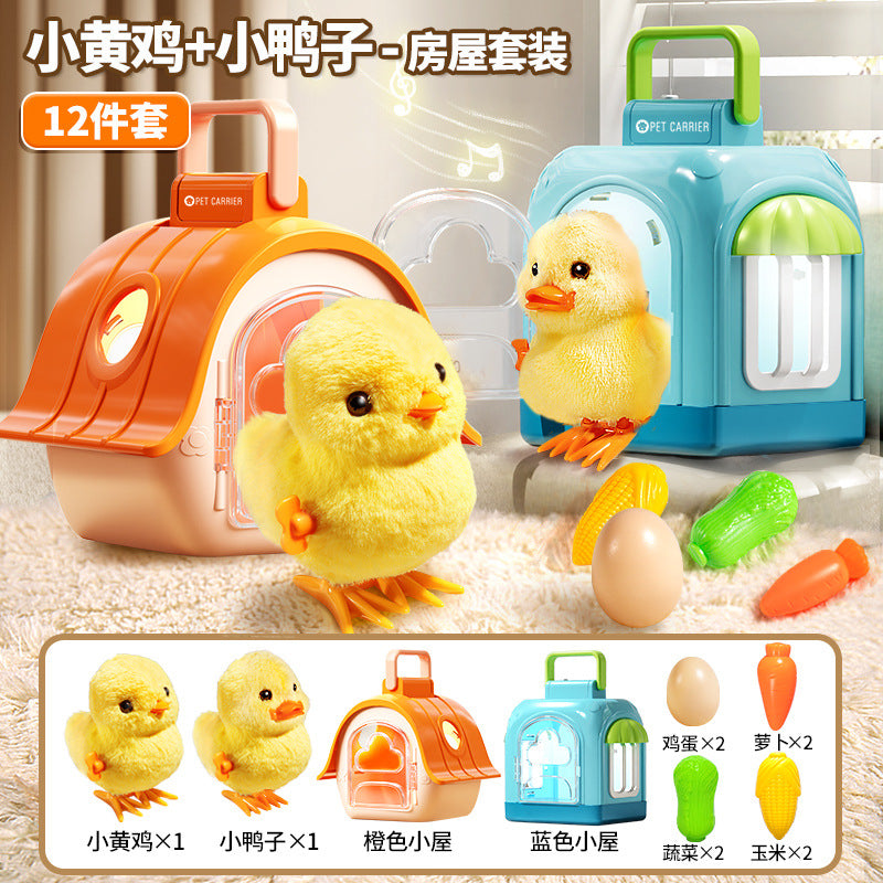 Wind-up toy jumping chicken can walk kidspopularstuffed jumping duck girl boy baby animal wholesale