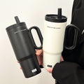Twilight ice king cup 316 stainless steel thermos cup high-looking large-capacity cold-keeping straw cup outdoor sports water cup