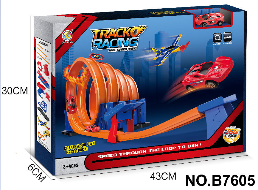 new arrival pull-back sports car puzzle assemble building blocks racing track diy track car kids toys amazon