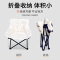 Outdoor folding chair fishing stool portable elevated moon chair outdoor dinner folding lounge chair installation-free foldable bed