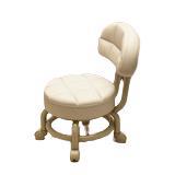 Swivel caster stool, portable shoe-changing stool for doorways, household living room and bedroom rolling stool, low stool with seamless edges, perfect for wiping floors and taking care of kids
