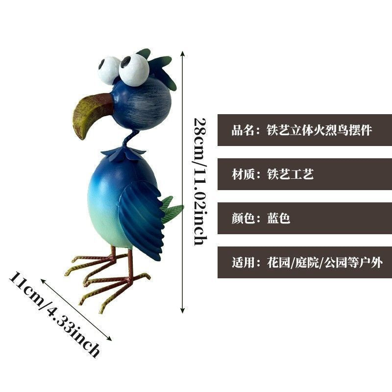 creative flamingo ornaments, handicrafts, metal iron art, home hanging decorations, balcony garden, courtyard, lawn decoration