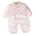 Baby spring & fall new arrival onesie full moon 100 days baby girl princess floral double layer romper outing onesie
