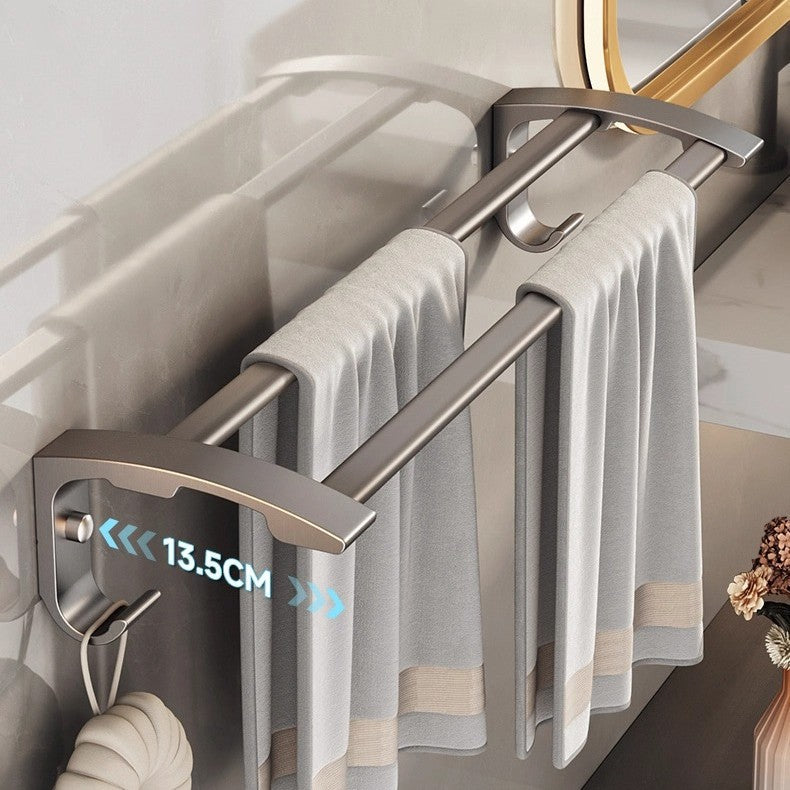 Bathroom towel rack, punch-free bathroom storage rack, hardware bathroom hanging rack, wall-mounted bathroom towel rack