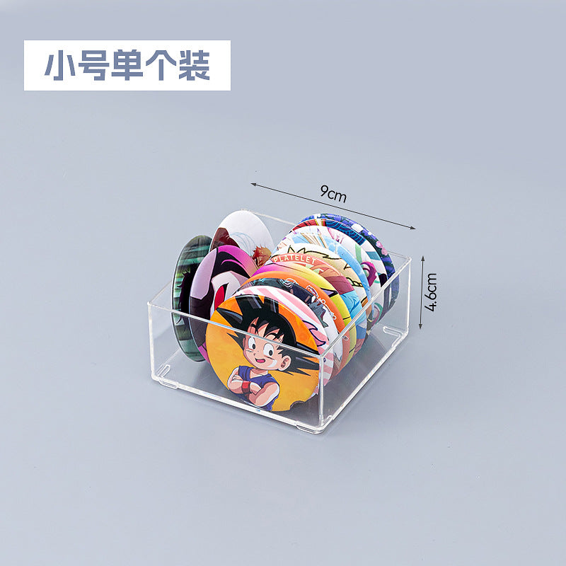 Desktop figure transparent storage box Multifunctional badge bar storage box Plastic peripheral drawer storage box
