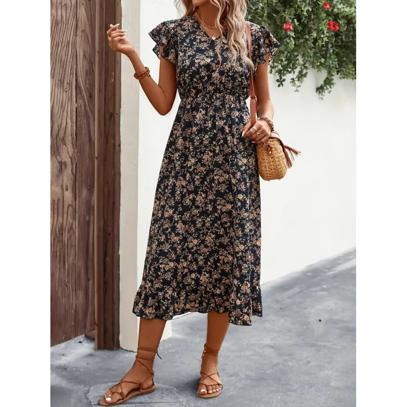 Shipped:  new summer collection - independent station cross-border e-commerce, comfortable & casual slim-fit dress, european & american style, perfect for vacation