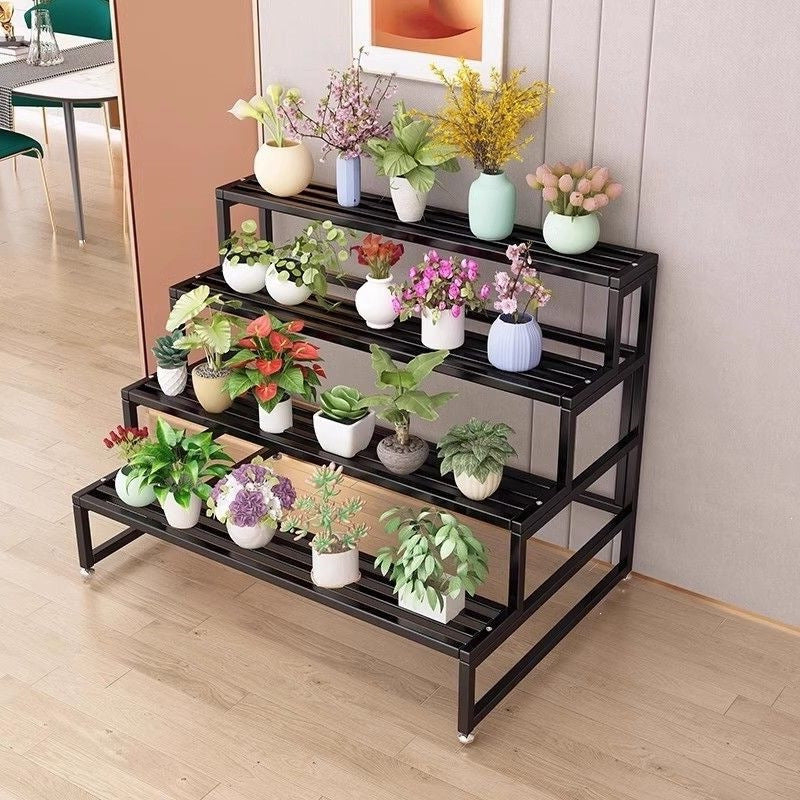 Flower stand outdoor courtyard balcony outdoor potted plant storage rack modern casual multi-layer floor-standing potted plant rack display rack
