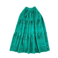 Elegant hollow-out lace embroidered crochet midi skirt - women's tie-waist high-waisted slimming sweet versatile vacation style fairy skirt