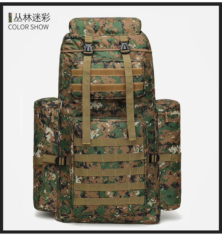 Sports mountaineering bag Large capacity backpack Multifunctional outdoor camping backpack Water-proof and wear-resistant travel bag