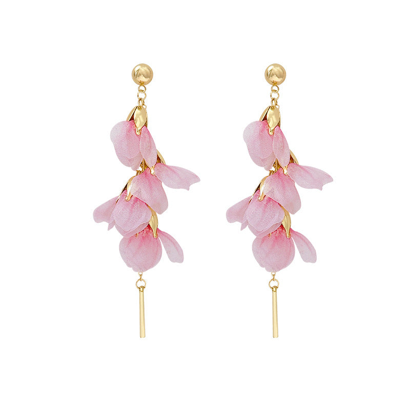 Holiday dopamine petal tassel earrings - women's beachy sanya vibes earrings - 2026 stunning earrings