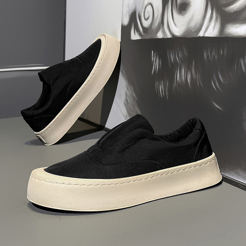 Canvas men's shoes 2025 winter new anti-slip thick sole breathable lightweight slip-on sneakers men's athletic shoes