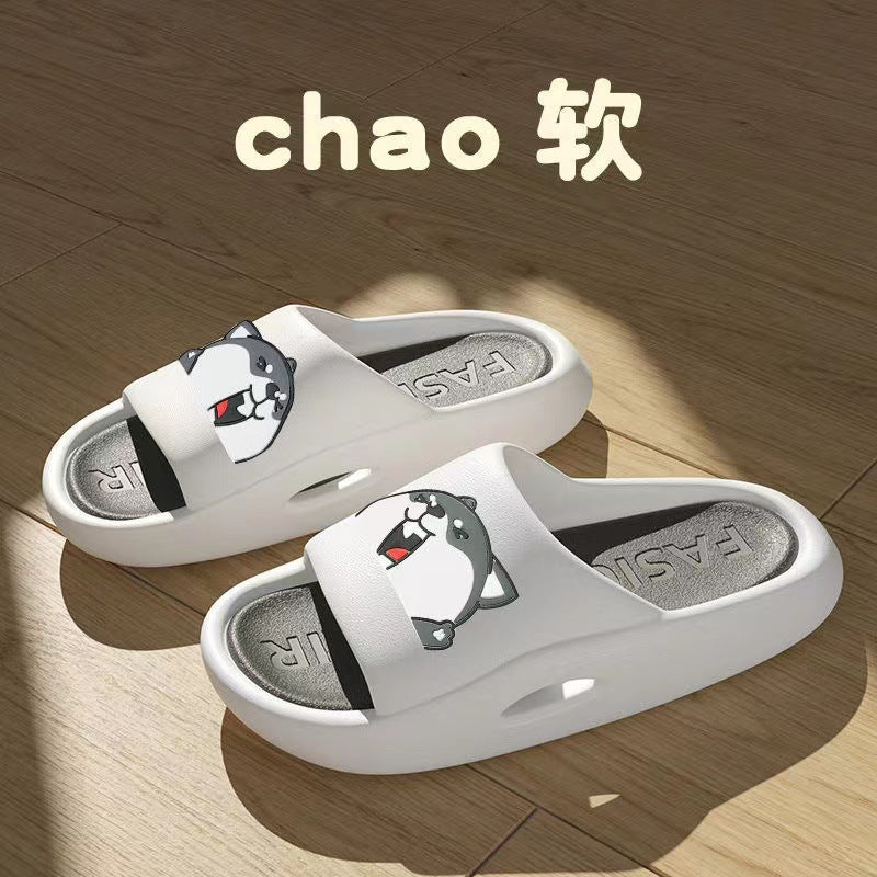 New casual slippers for men, korean style, summer outdoor wear, indoor home bathroom, couple's sandals, women's wholesale non-slip slippers