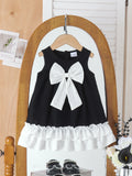 Children's clothing shein cross-border girl suit black dress baby children's clothing