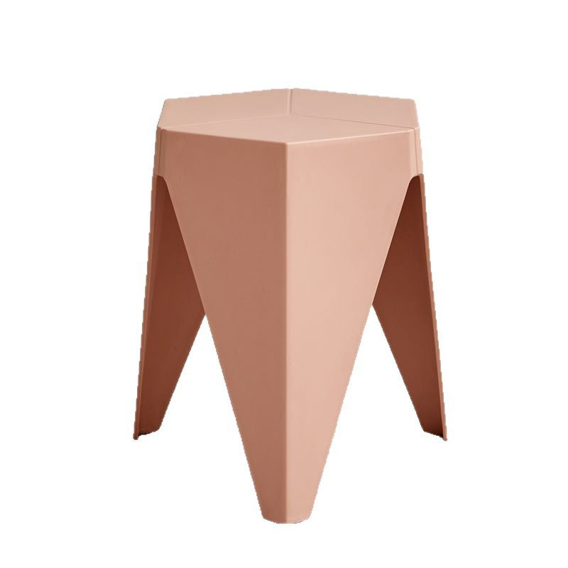 For home plastic stool stackable scandinavianpopular round stool thick rubber stool casual modern dining table chair high stool