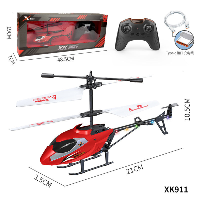 remote control aircraft model, rechargeable, drop-resistant, 3.5-channel, new sensor helicopter, children's flying toy for boys