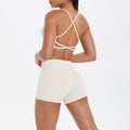 new cloud-soft brushed camisole bra with beautiful back design, casual running fitness butt-lifting shorts, yoga outfit for women