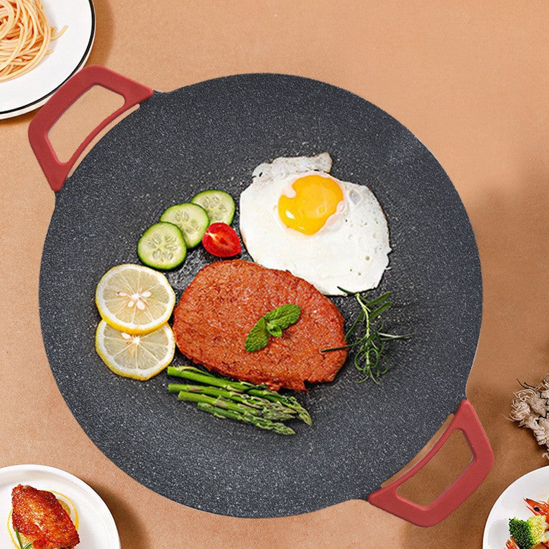 Korean style multifunctional electric grill pan, maifan stone bbq grill, round electric grill pan, steak frying pan, home use smokeless electric frying pan