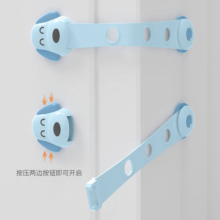 Wholesale children's drawer safety locks, baby proofing door lock buckles, adjustable child drawer double lock door latches