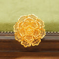 Middle eastern fashion women's ring adjustable size wedding party prom accessories large hollow thick flower ring