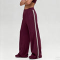 fall/winter new modal air layer anti-pilling white stripe draped loose wide-leg casual sports pants for women