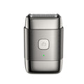 New reciprocating electric shaver with alloy housing, floating triple-blade head, and portable design for men
