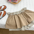 girl skirt girl fashionable skirt k-style western style layered skirt plaid cake pleated short skirt