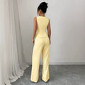 new women's cross-border elegance workwear v-neck button-down pants jumpsuit