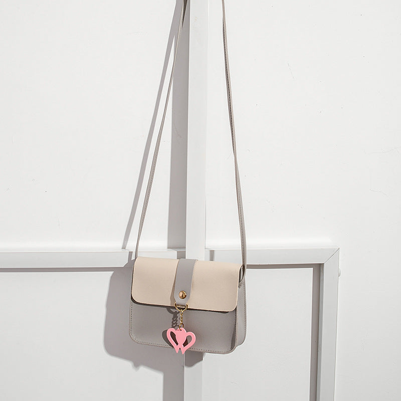 Heart-shaped pendant small square bag 2021ladies bag  women's bag women's hair wholesale Korean version messenger bag