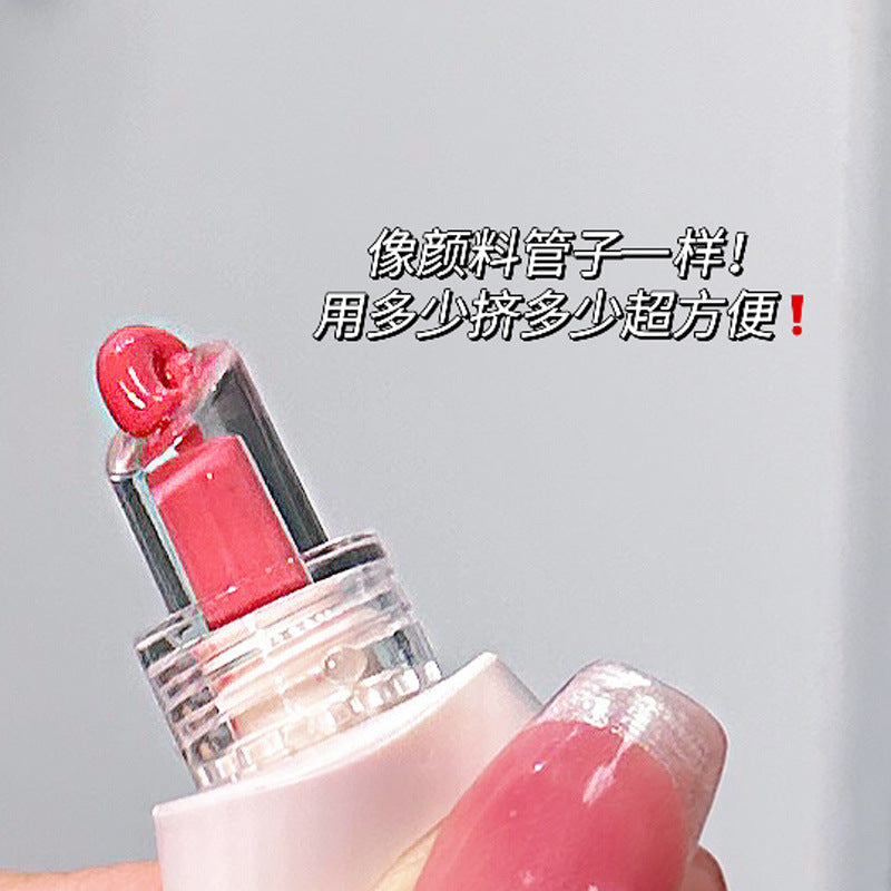 HERORANGE~ Crystal Frozen Mirror Lip Glaze Moisturizing Clear Glass Lip Gloss Pure Desire Tender Girl Water Light Dudu Lip Frozen