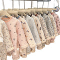 Pre-order: kids' fleece-lined thermal underwear set (ages 6-12) - girls' & boys' styles, trendy home wear, children's clothing