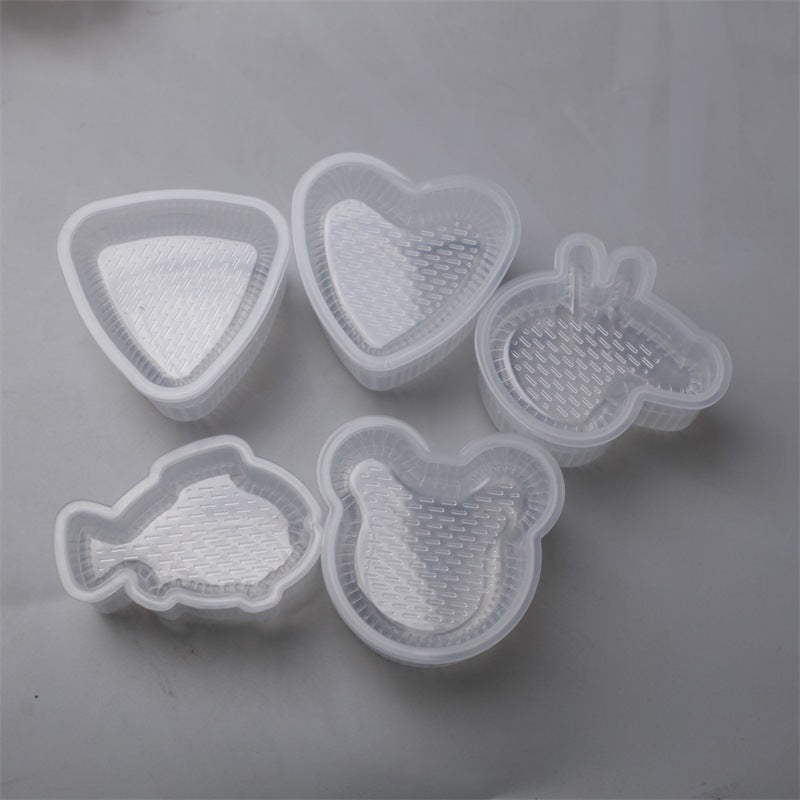 Multi-layer rice ball mold heart shape diy military ship sushi mold baking tool multi-layer sushi supplementary food bento tool