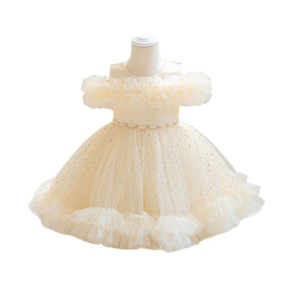 Ready-to-ship wholesale toddler formal dresses, tulle cake princess dresses for baby girls' birthday parties