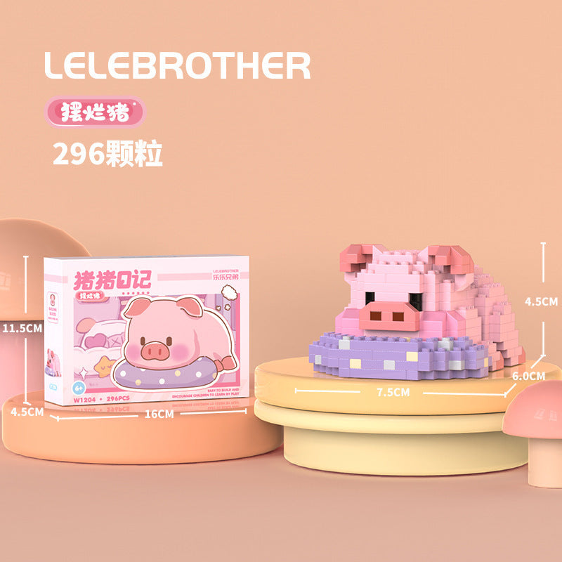 Compatible with lego micro bricks, cartoon figurines, children's educational building blocks, assembly toys, cross-border market stall gifts, wholesale
