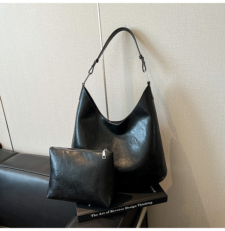 New arrival large-capacity mother-in-law bag sense of designfall and winterbest sellingcasualfashion shoulder bagaccessible luxury texture tote bag