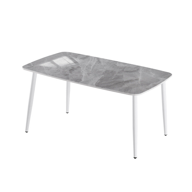 Rock slab dining table combination modern casual italian for home dining table small apartment rectangular simple dining table