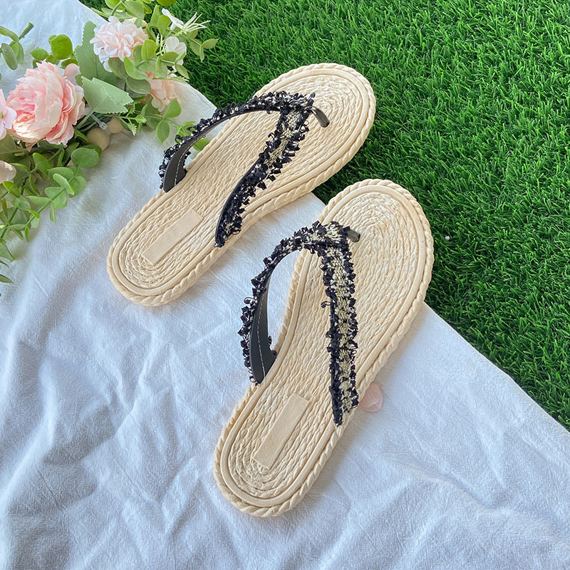 Women's flat slippers - korean style fashion flip-flops - summer sandals - new comfortable soft sole thong beach slippers