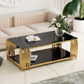 Export stainless steel coffee tableaccessible luxuryclassy modern casual tempered glass side tablecoffee table