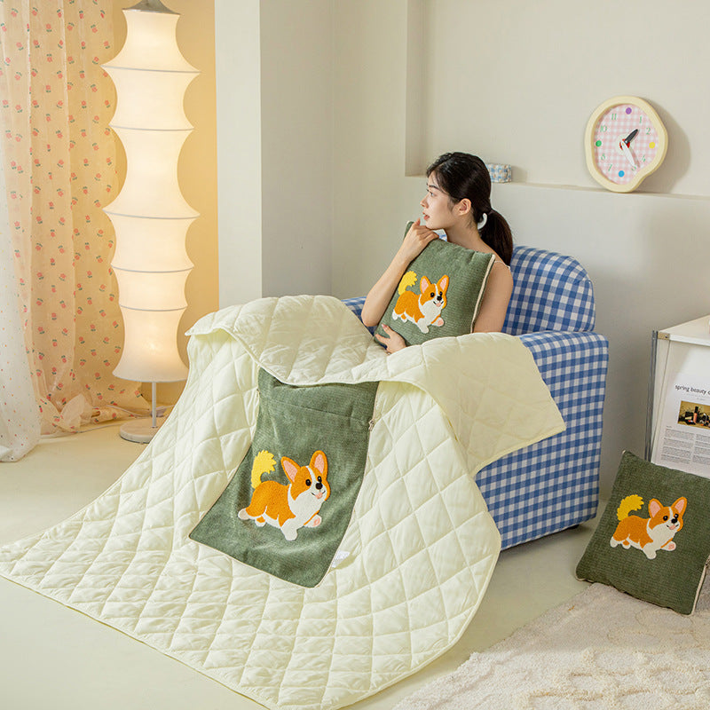 Cute style throw pillow blanket 2-in-1 multifunctional car cushion - wholesale direct from manufacturer
