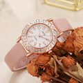 Round diamond-studded digital watch, creative new retro quartz watch with jewelry strap, cross-border wristwatch, wholesale women's watch for export