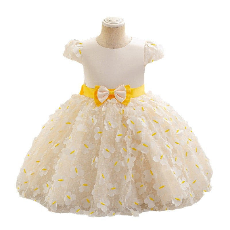 export baby dress short one year old western style new arrival princess dress three-dimensional butterfly birthday skirt cute