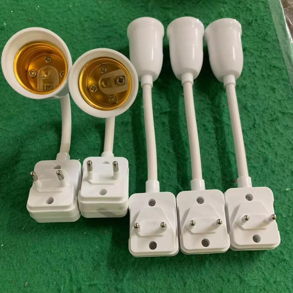 British standard lamp holder with switch socket lamp european standard hose lamp holder plug bedroom wall lamp e27 screw led plug lamp holder