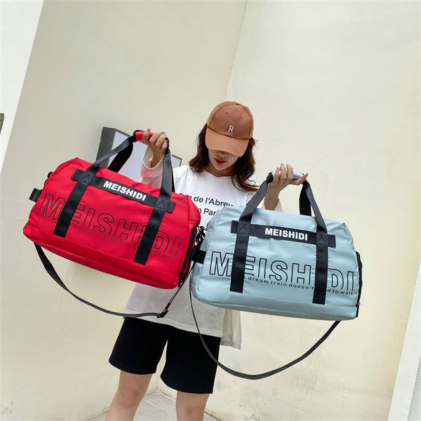 2022 new travel bag customization, portable wet and dry separation sports training fitness bag men's yoga swimming bag