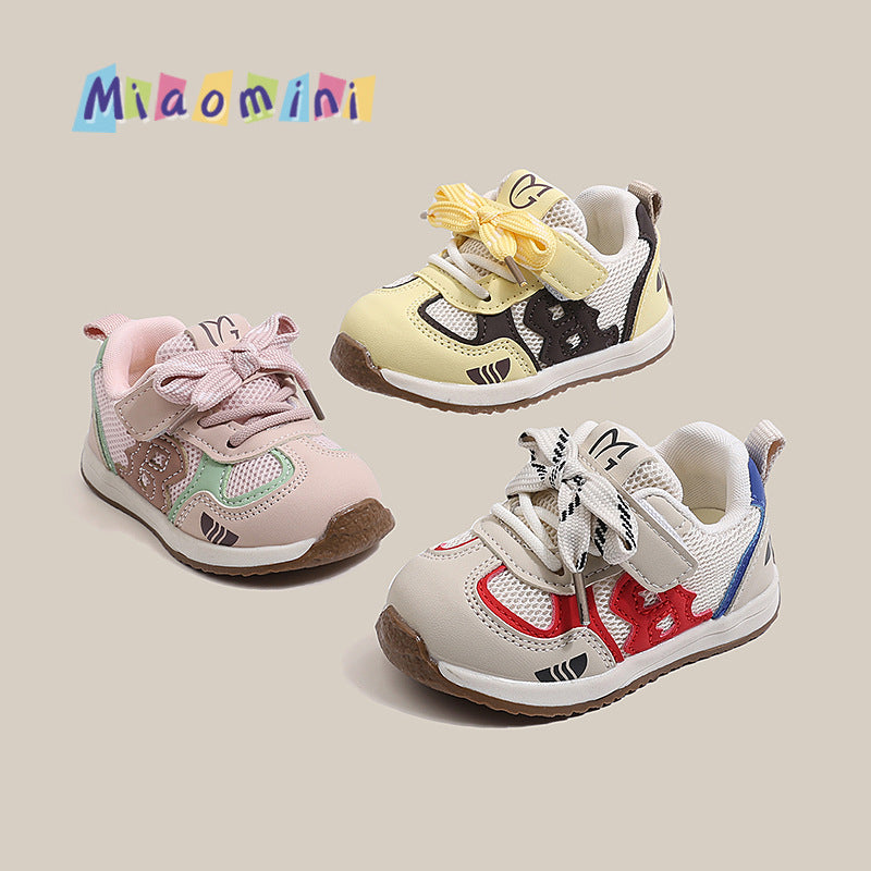 Baby toddler shoes - spring/autumn  collection: color block, versatile infant shoes for boys, soft sole, non-slip functional shoes for girls