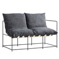 Scandinavian simple lazy sofa fabric iron single lounge chair lunch break accessible luxury reading casual chair bedroom office
