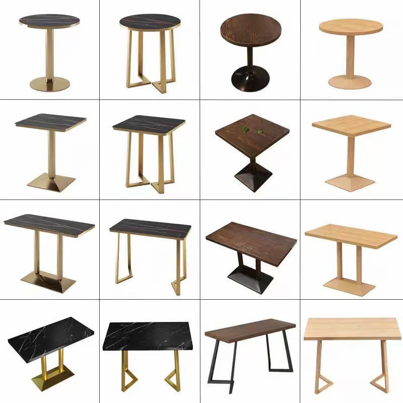 Luxury milk tea shop dessert shop restaurant table round square table cafe western restaurant snack burger shop table and chair set