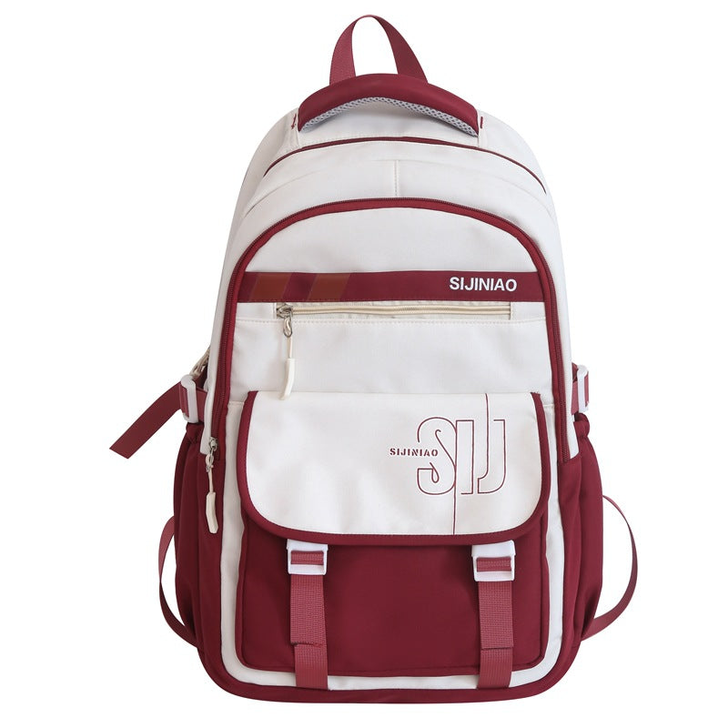 Large-capacity load reduction spine bag for female primary school students, junior high school students, high school students, college students, backpack for women 2023 new models