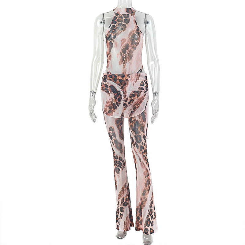 European and american style export loose casual women's printed new pants set - high-waisted, turtleneck, bodycon two-piece set - hot selling wholesale