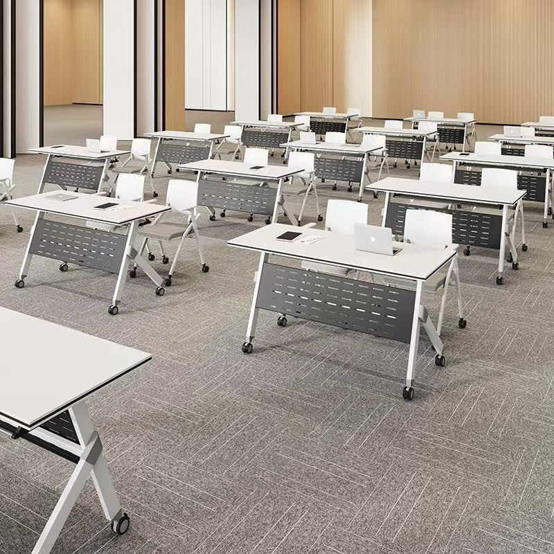 Office movable bench training table education institution patchwork training table desk foldable conference table no wood paint
