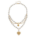 Pearl sweater chain wholesale european and american cross-border cross necklace punk multi-layered wearing light luxury niche clavicle chain for women